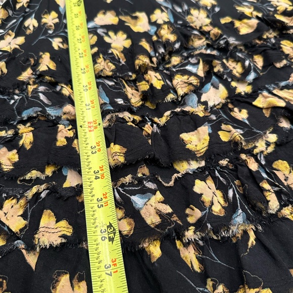 Free People Floral Mini Dress in Black and Yellow - Picture 5 of 9